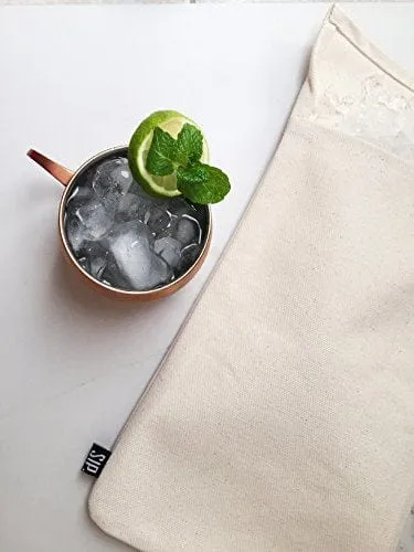 Lewis Bag for Crushed Ice (8.5 x 12.25) Vintage Style By Sip Barware of Landas Supply for Bartenders, Made of Quality Canvas