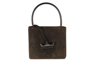 LOEWE Barcelona brown suede handbag