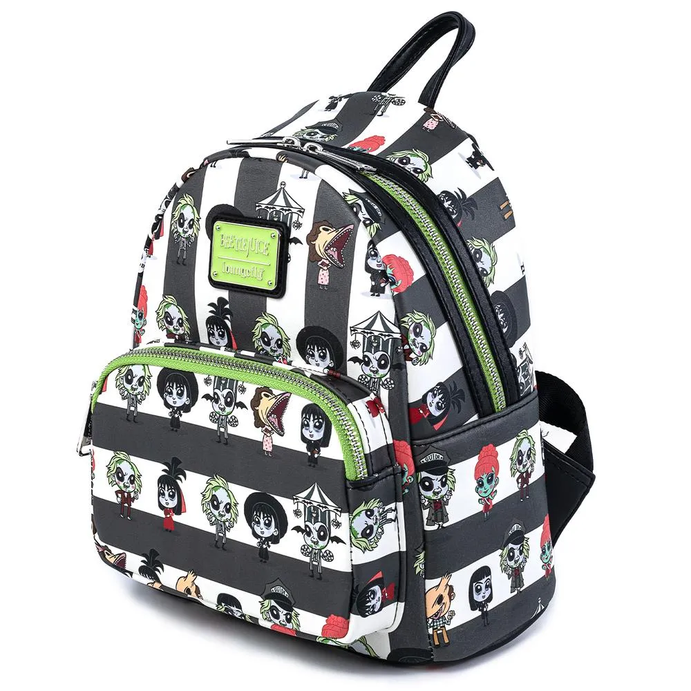 Loungefly Beetlejuice Chibi All Over Print Backpack