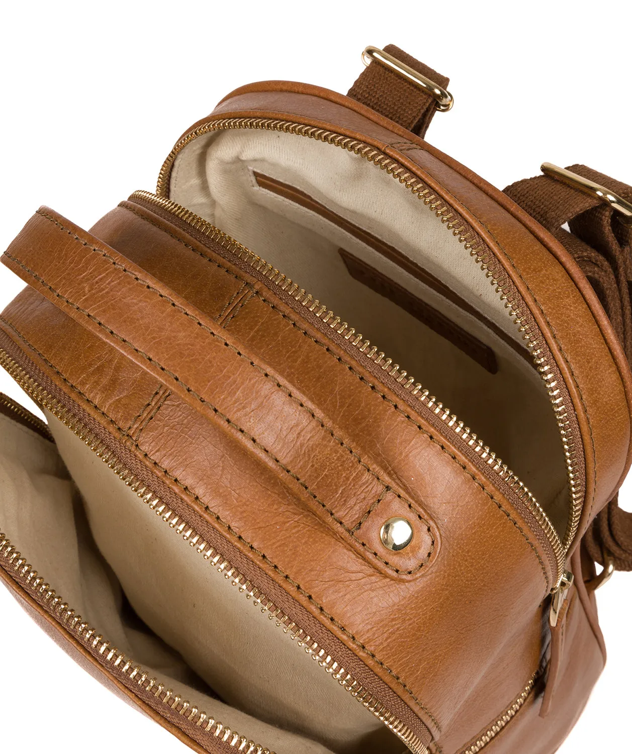 'Lunaria' Saddle Tan Leather Backpack