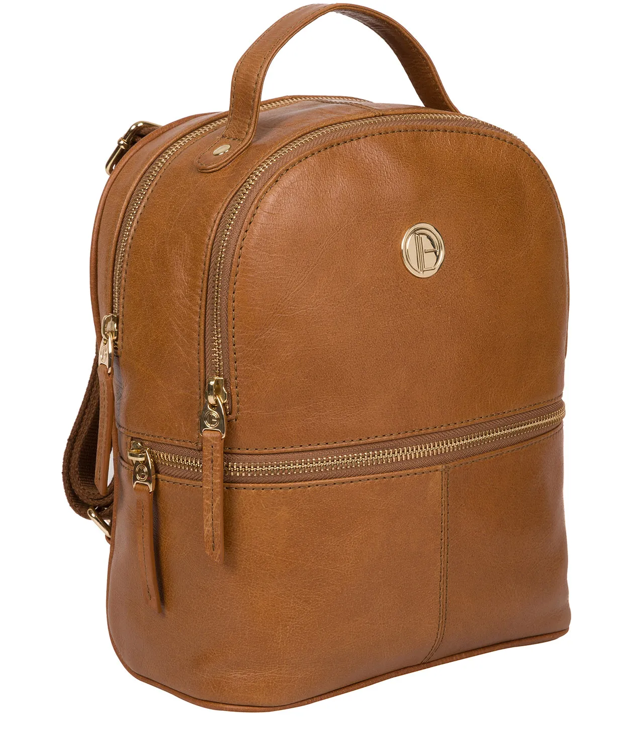 'Lunaria' Saddle Tan Leather Backpack