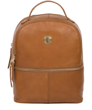 'Lunaria' Saddle Tan Leather Backpack