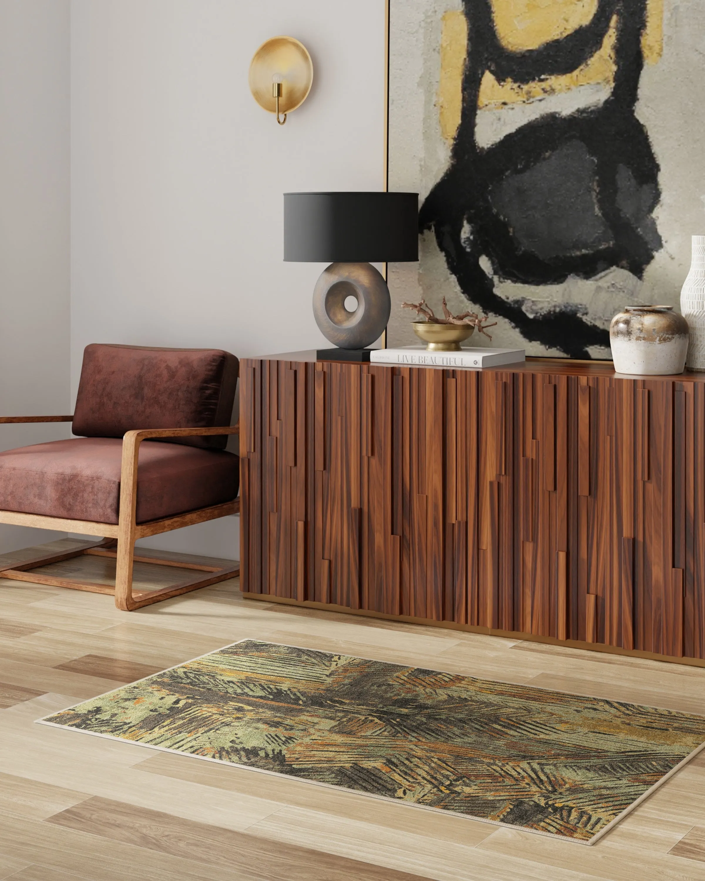 Malene Barnett Sgraffito Natural Multicolour Rug