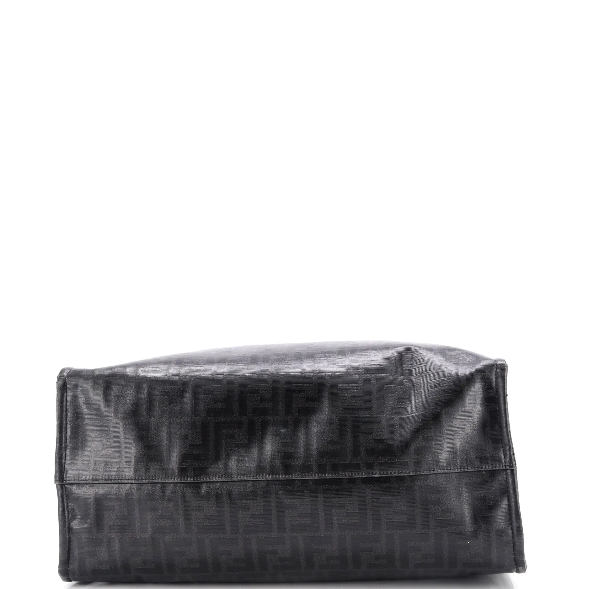 Mania Logo Shopper Tote Zucca Coated Canvas Large