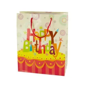 Medium Happy Birthday Gift Bag ( Case of 48 )