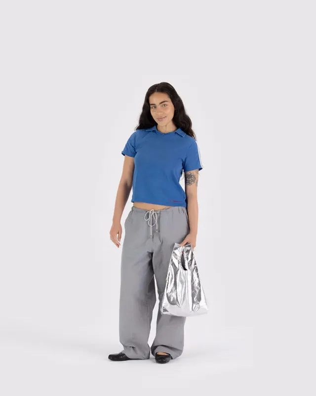 Metallic Silver Mini Reusable Bag