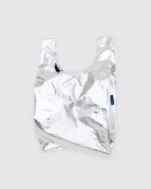 Metallic Silver Mini Reusable Bag
