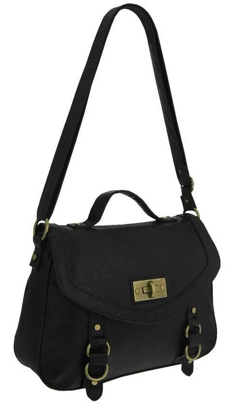 Metropolis Faux Leather Satchel Bag