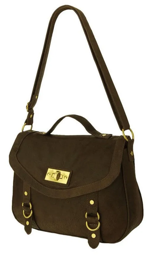 Metropolis Faux Leather Satchel Bag