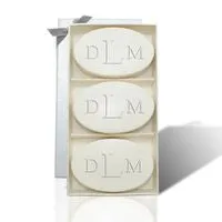 MONOGRAM SIGNATURE SPA OVAL SOAPS SET OF 3