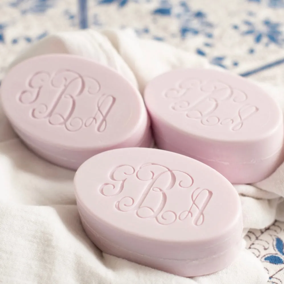 MONOGRAM SIGNATURE SPA OVAL SOAPS SET OF 3