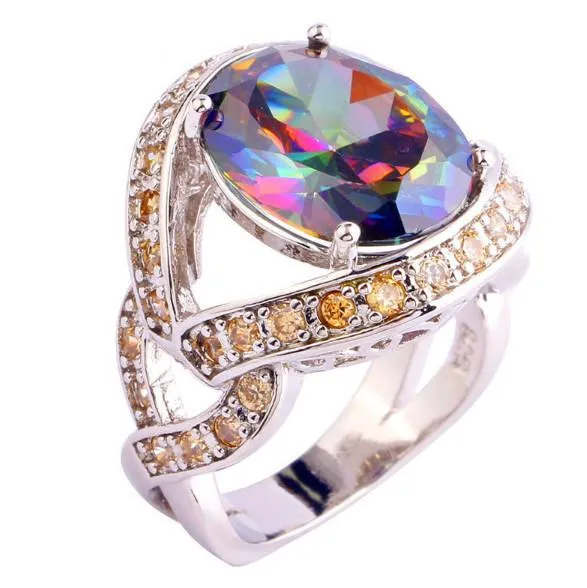 Mystic Topaz and Citrine Ring