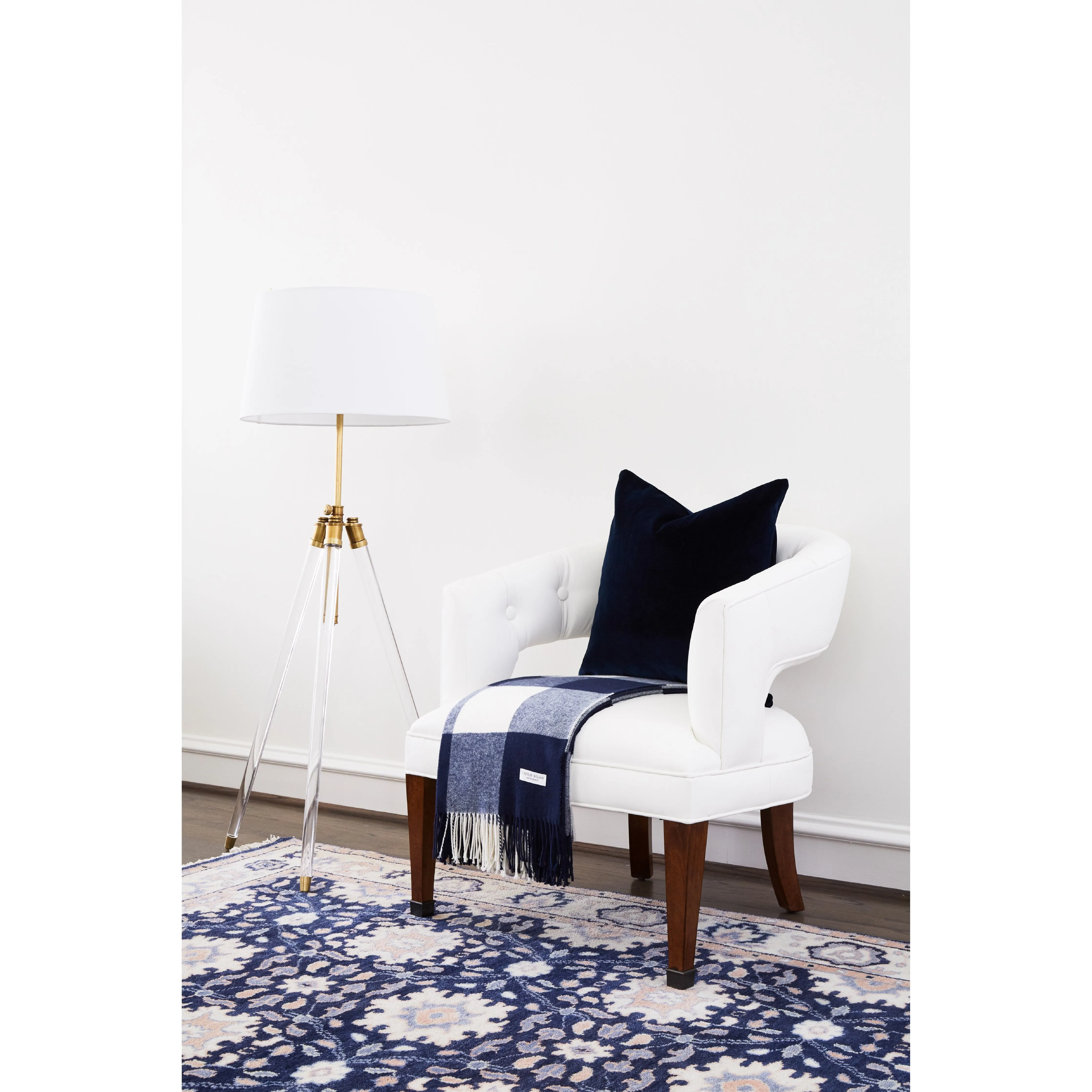 Navy Velvet Pillow