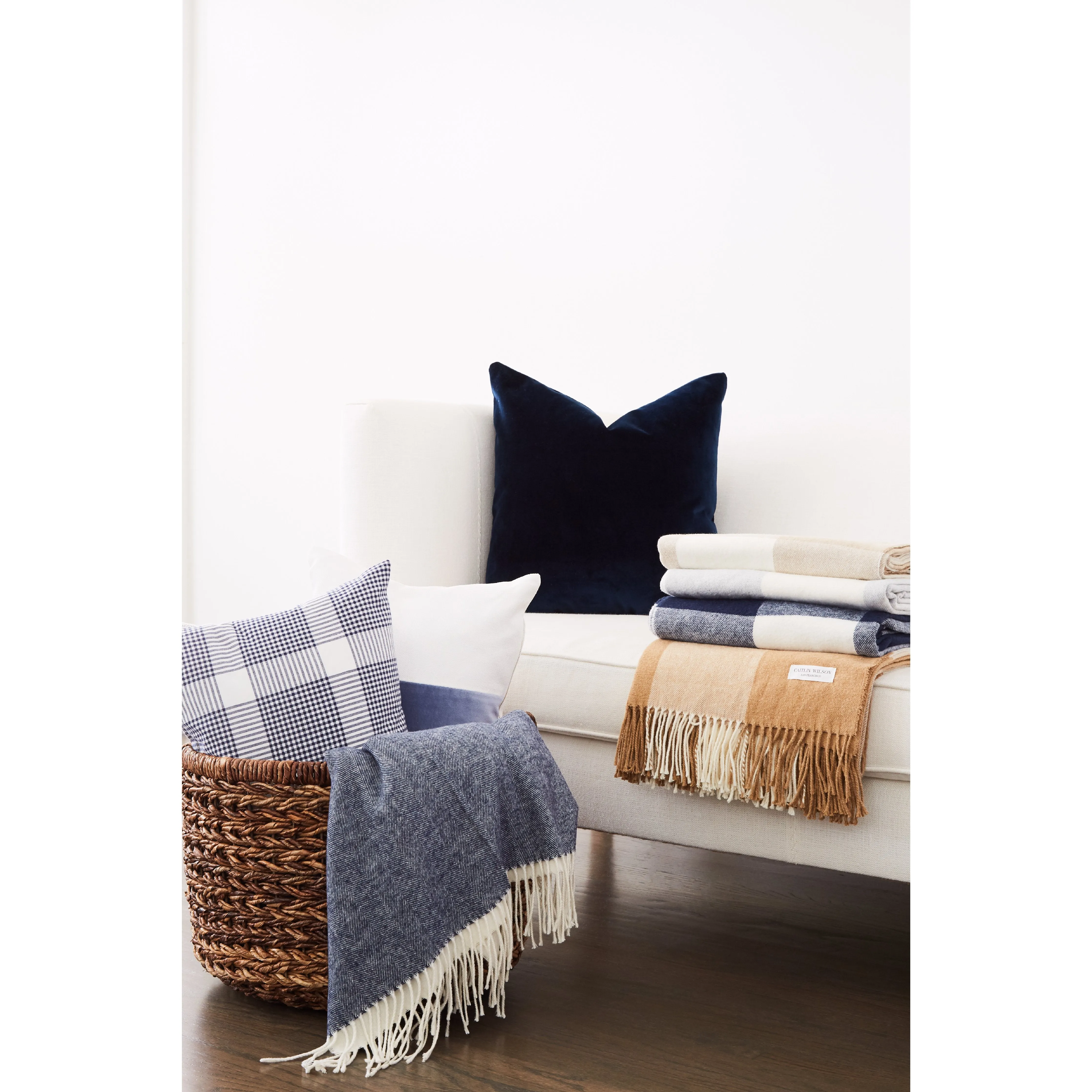 Navy Velvet Pillow