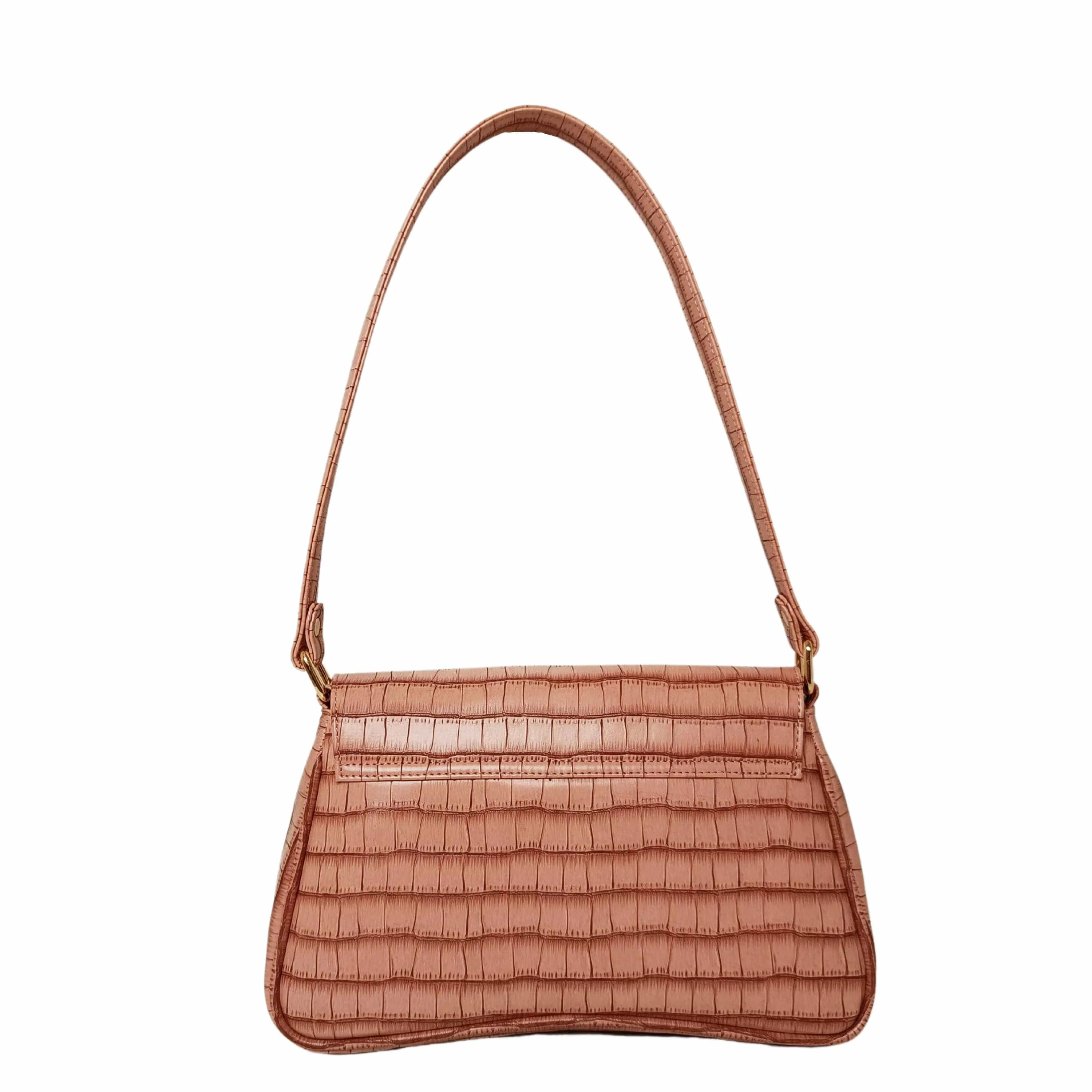 New Croco Flap Shoulder Bag