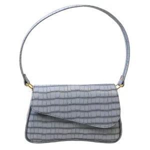 New Croco Flap Shoulder Bag