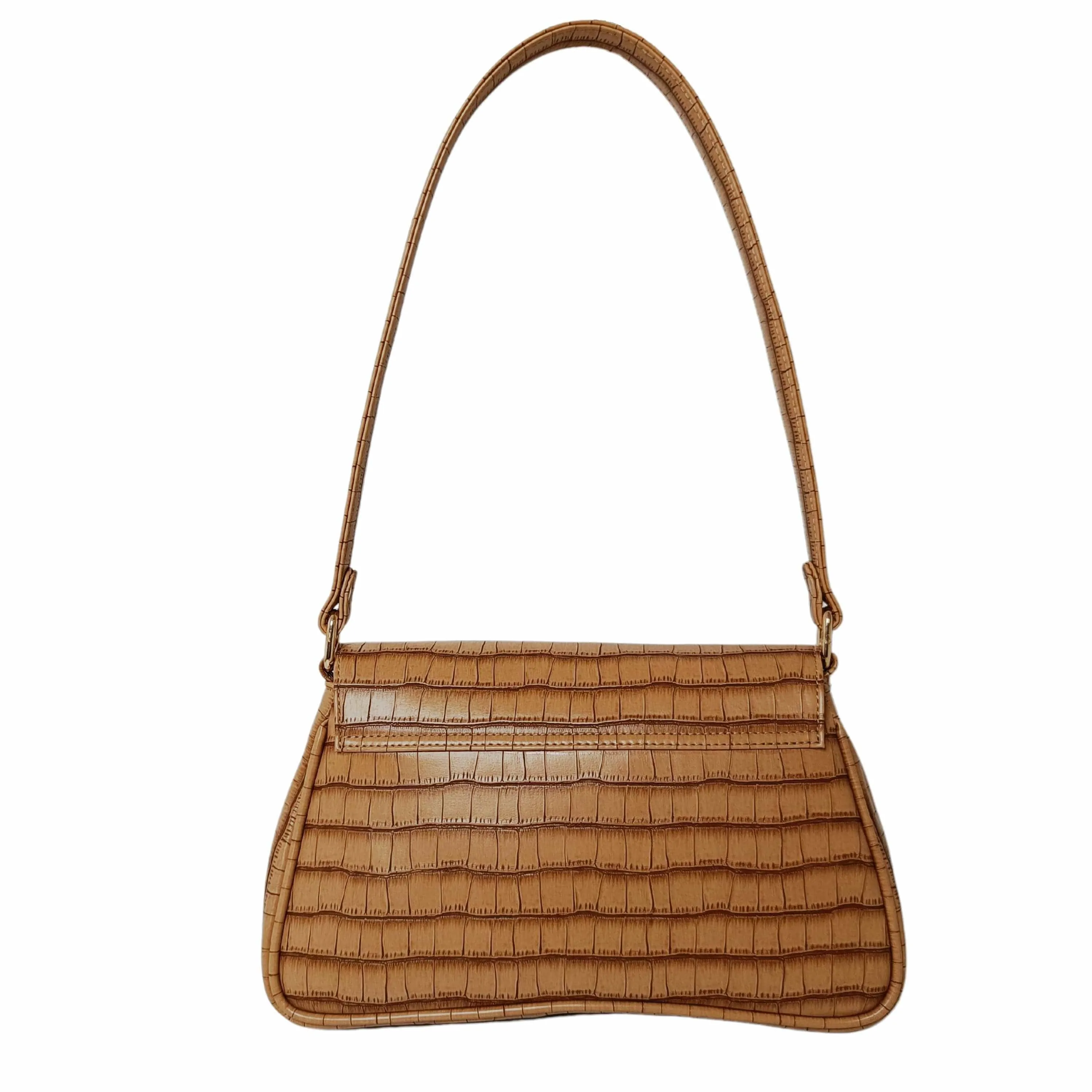 New Croco Flap Shoulder Bag