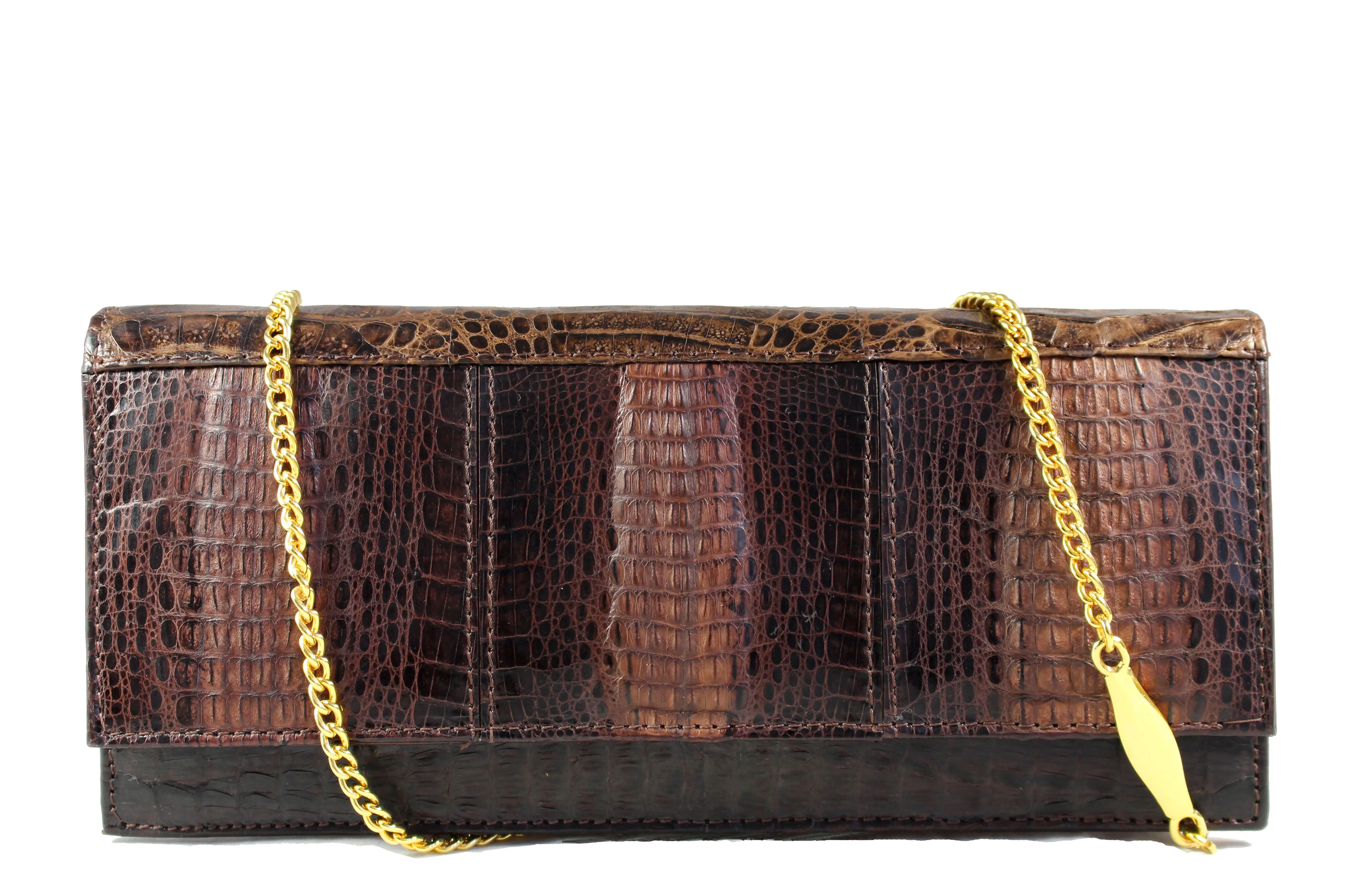 NOVEDADES YUSI triple back baby crocodile skin handbag