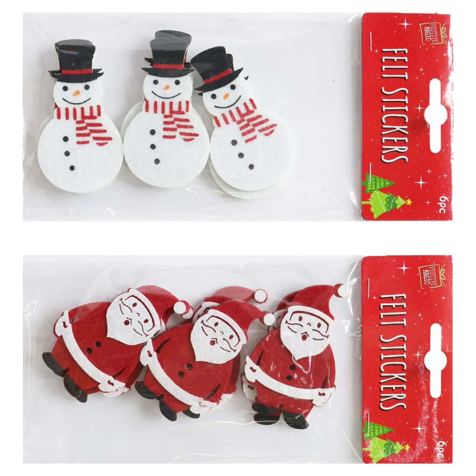 Novelty Felt Stickers 6pc Assorted