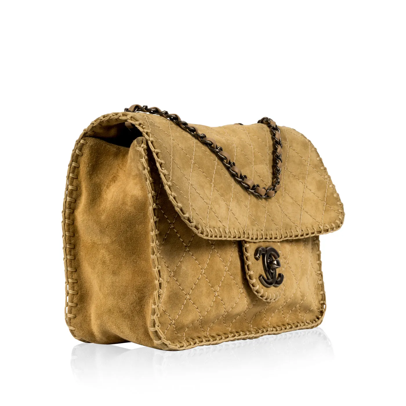 Nubuck Flap Bag