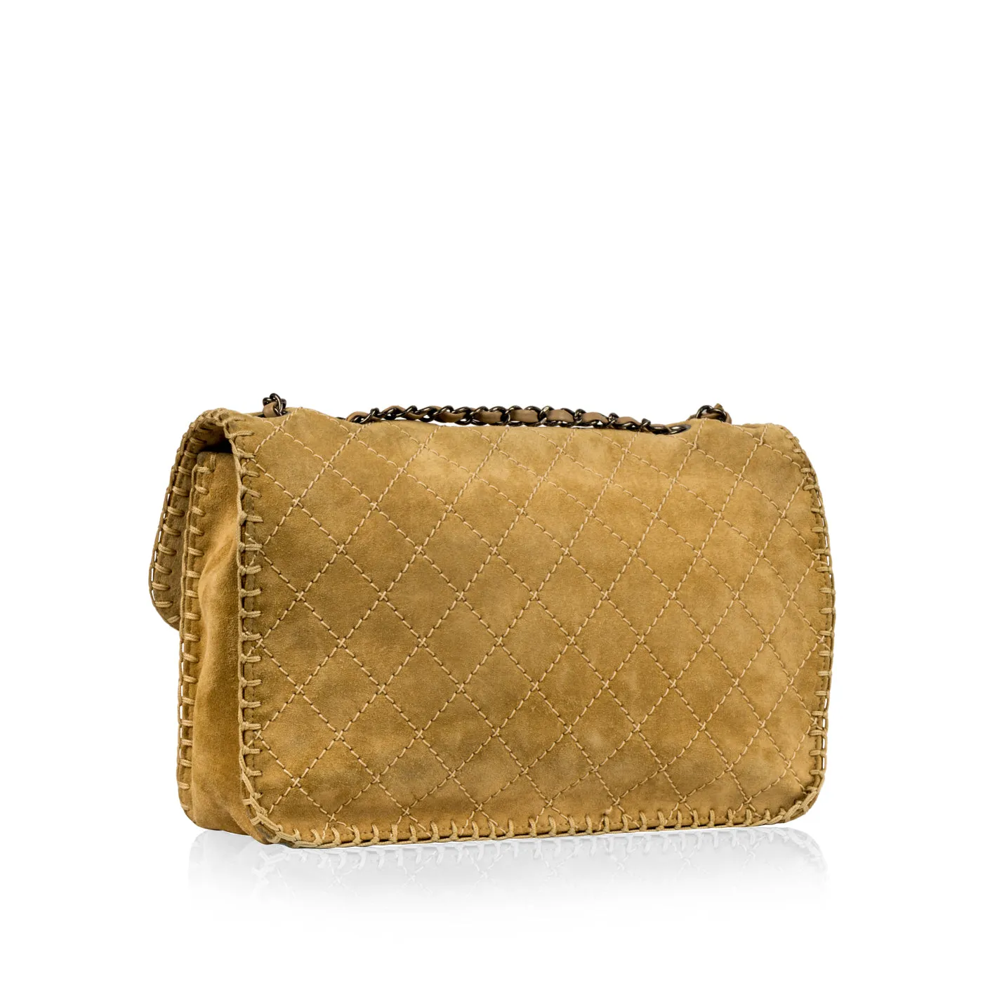 Nubuck Flap Bag