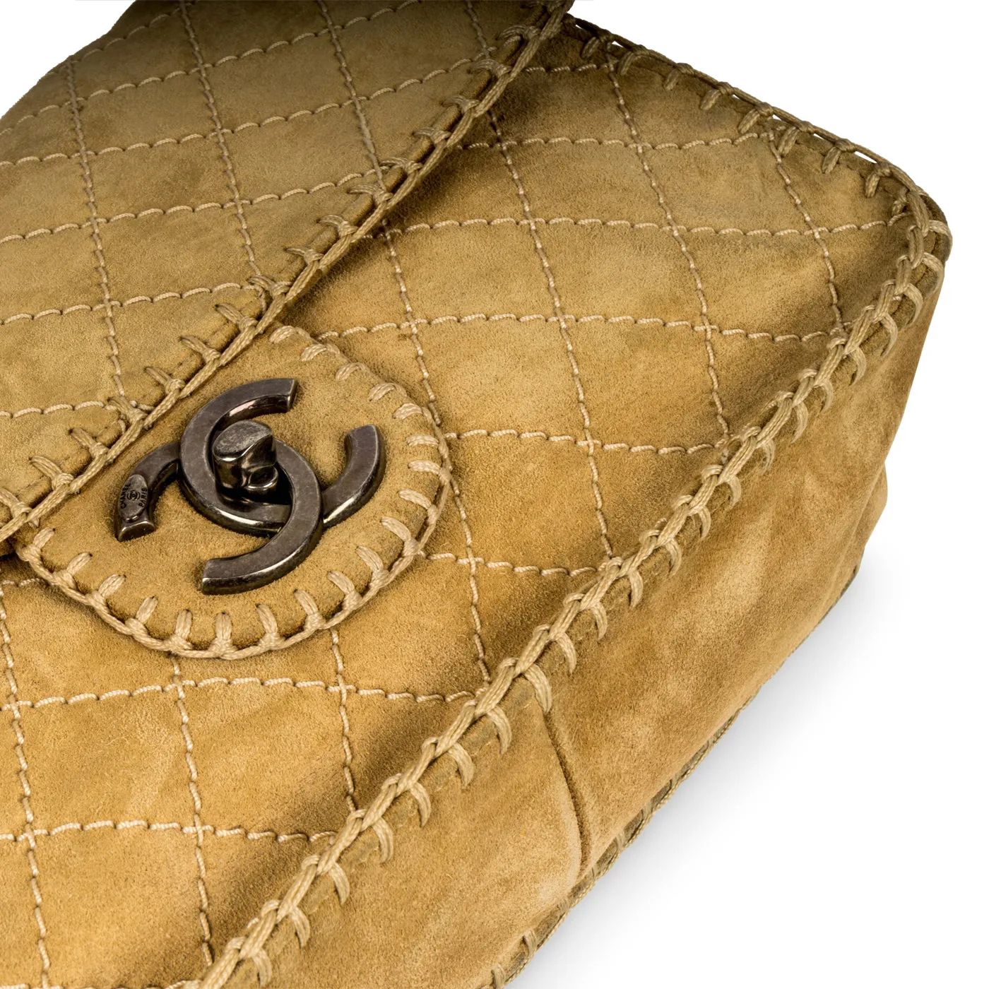 Nubuck Flap Bag