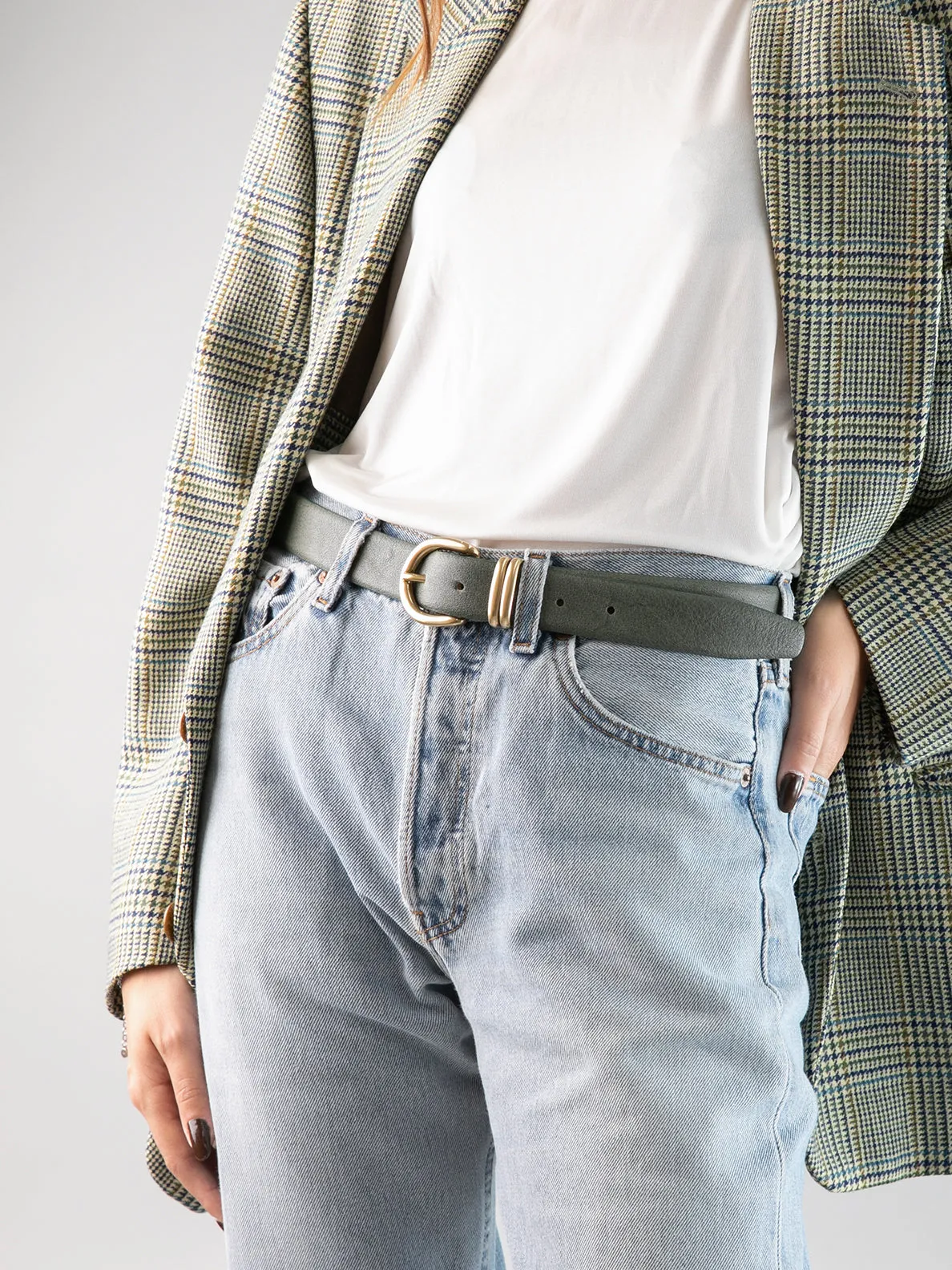 OC STRIP 46 - Red Leather Belt