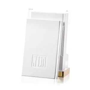 Painted Hardcover Leather & Lucite Haggadah Set