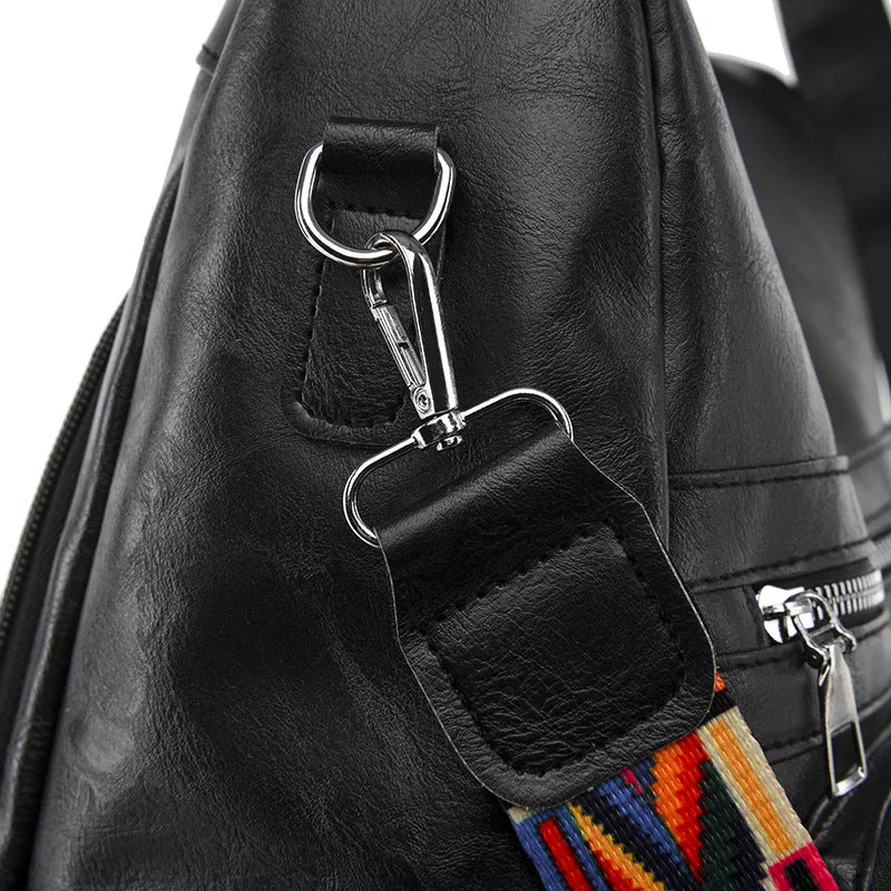 Paziye Lacquered PU Backpack
