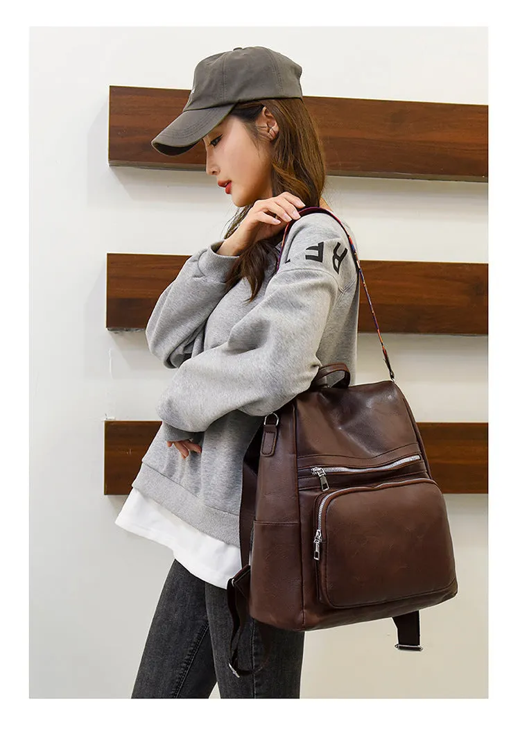 Paziye Lacquered PU Backpack