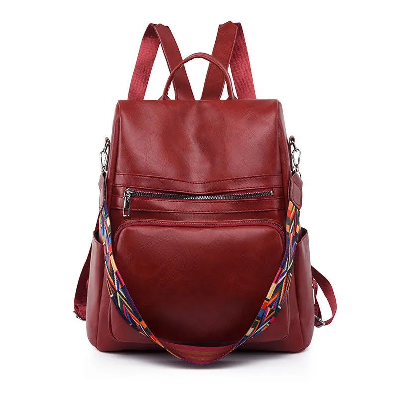 Paziye Lacquered PU Backpack
