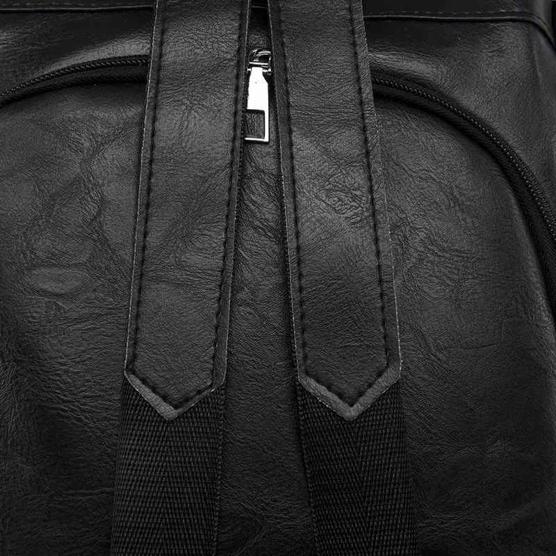 Paziye Lacquered PU Backpack