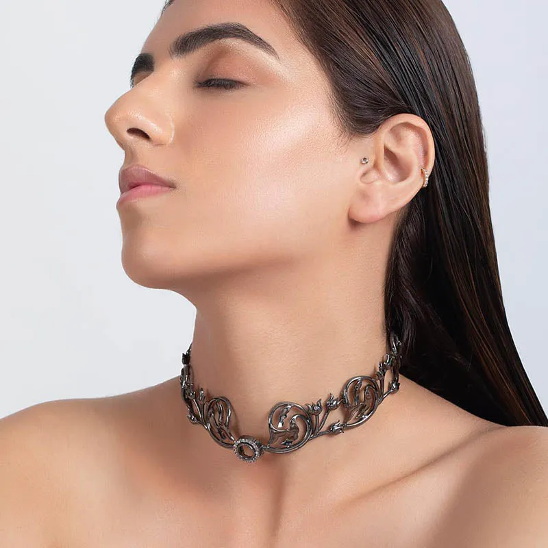 Persephone Gun Metal Choker