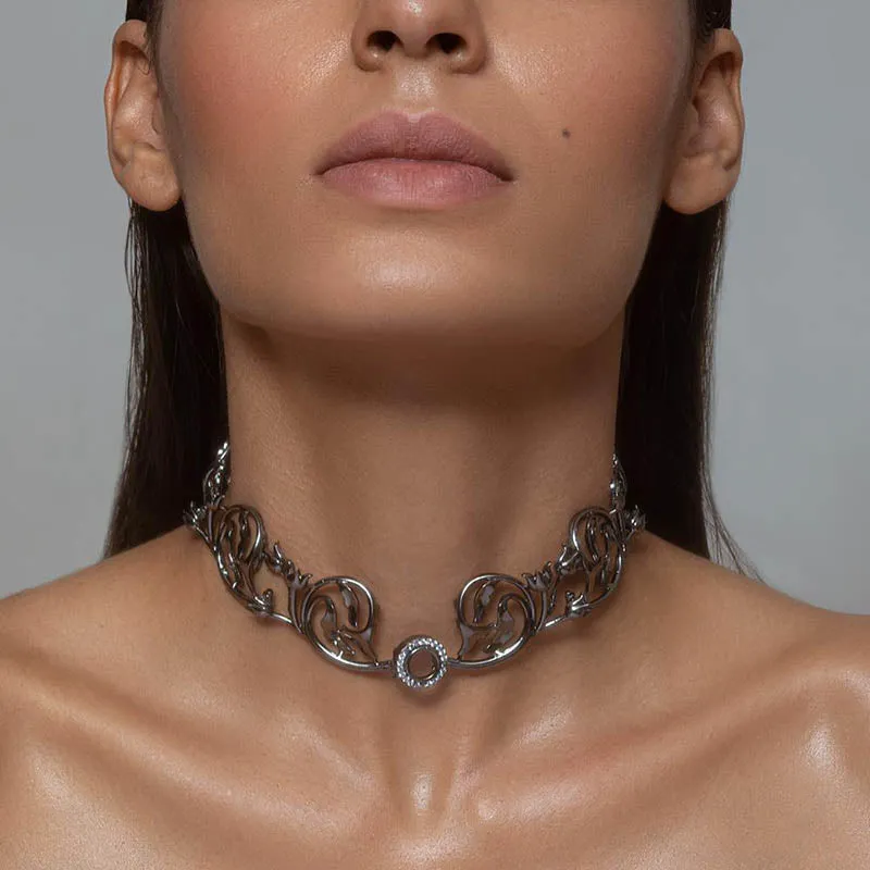 Persephone Gun Metal Choker
