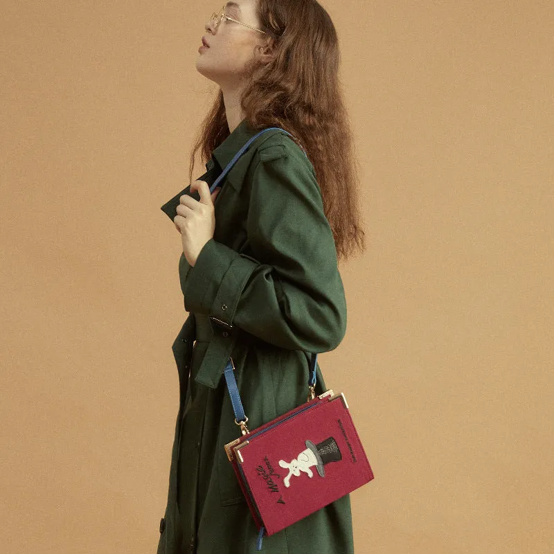 Personalized Art Grimoire Felt Embroidery Shoulder Bag