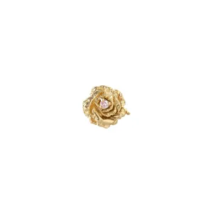 Pink Sapphire Dewdrop Rose Stud