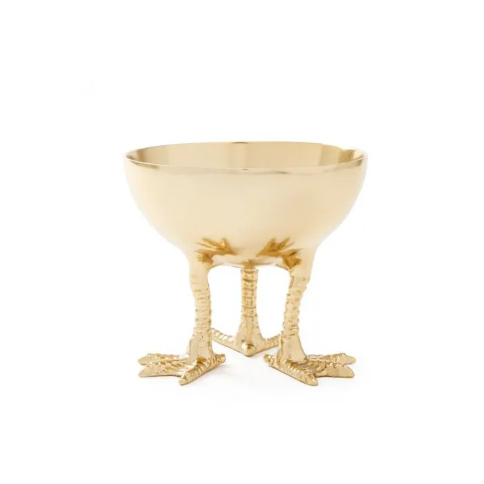 Polished Brass Bird Footed Bowl
