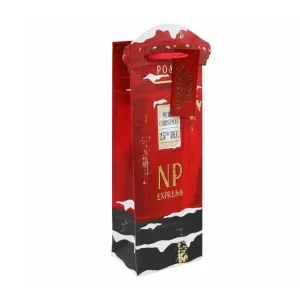 Postbox Christmas Bottle Bag