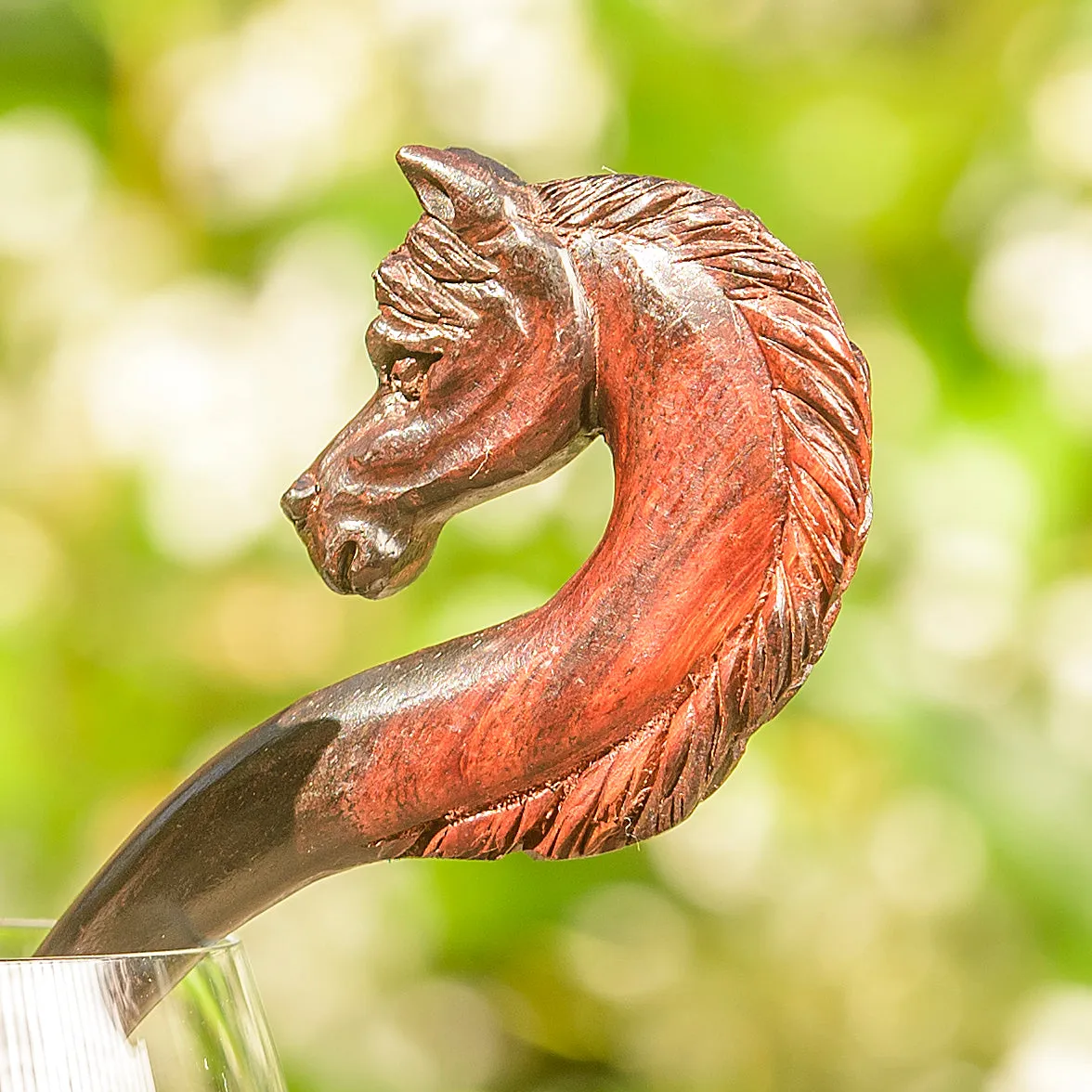 Premium Horse Wooden Single Prong Hair Stick