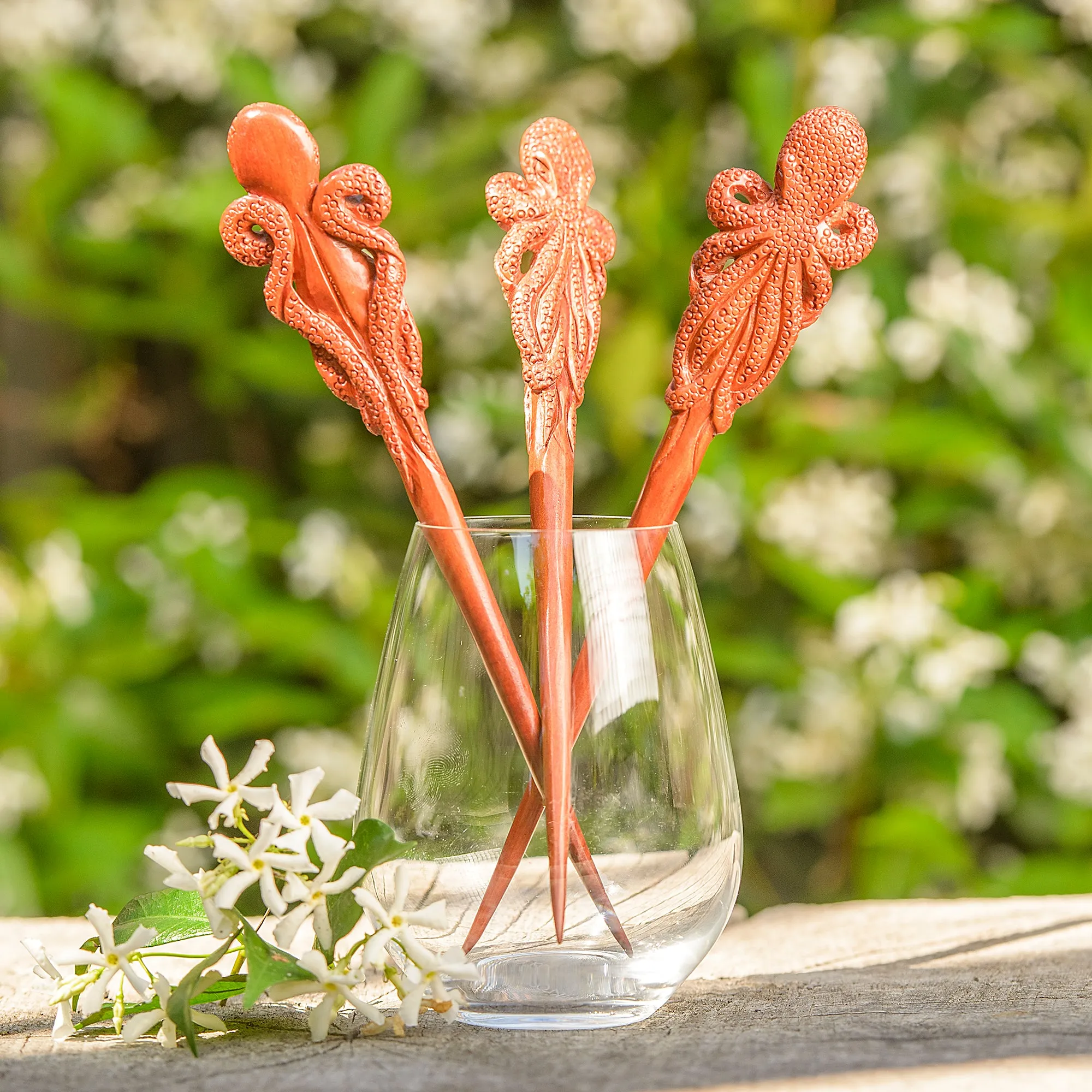 Premium Octopus Single Prong Hair Stick