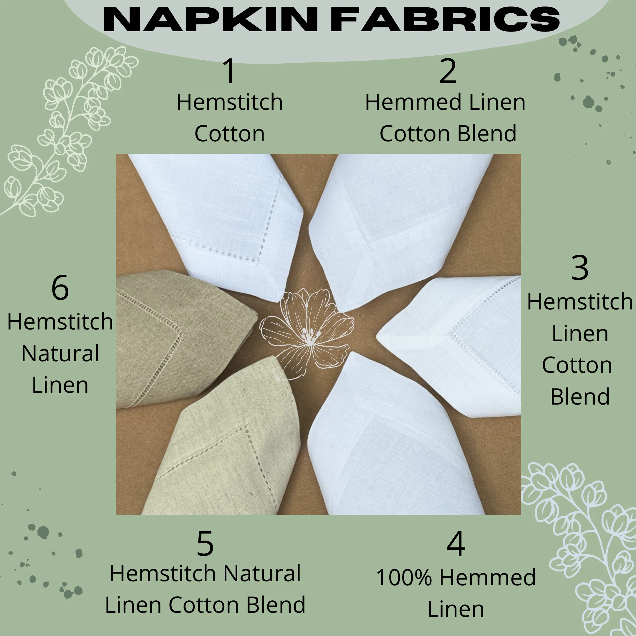 Pumpkin Vine Cloth Napkins - Set of 4 napkins