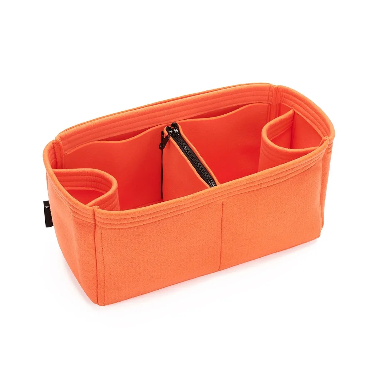 Purse Organizer Insert for Celine Horizontal Cabas, Bag Organizer with Zipper Middle Pouch and Double Bottle Holders