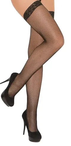 Queen Laced Fishnet Stockings