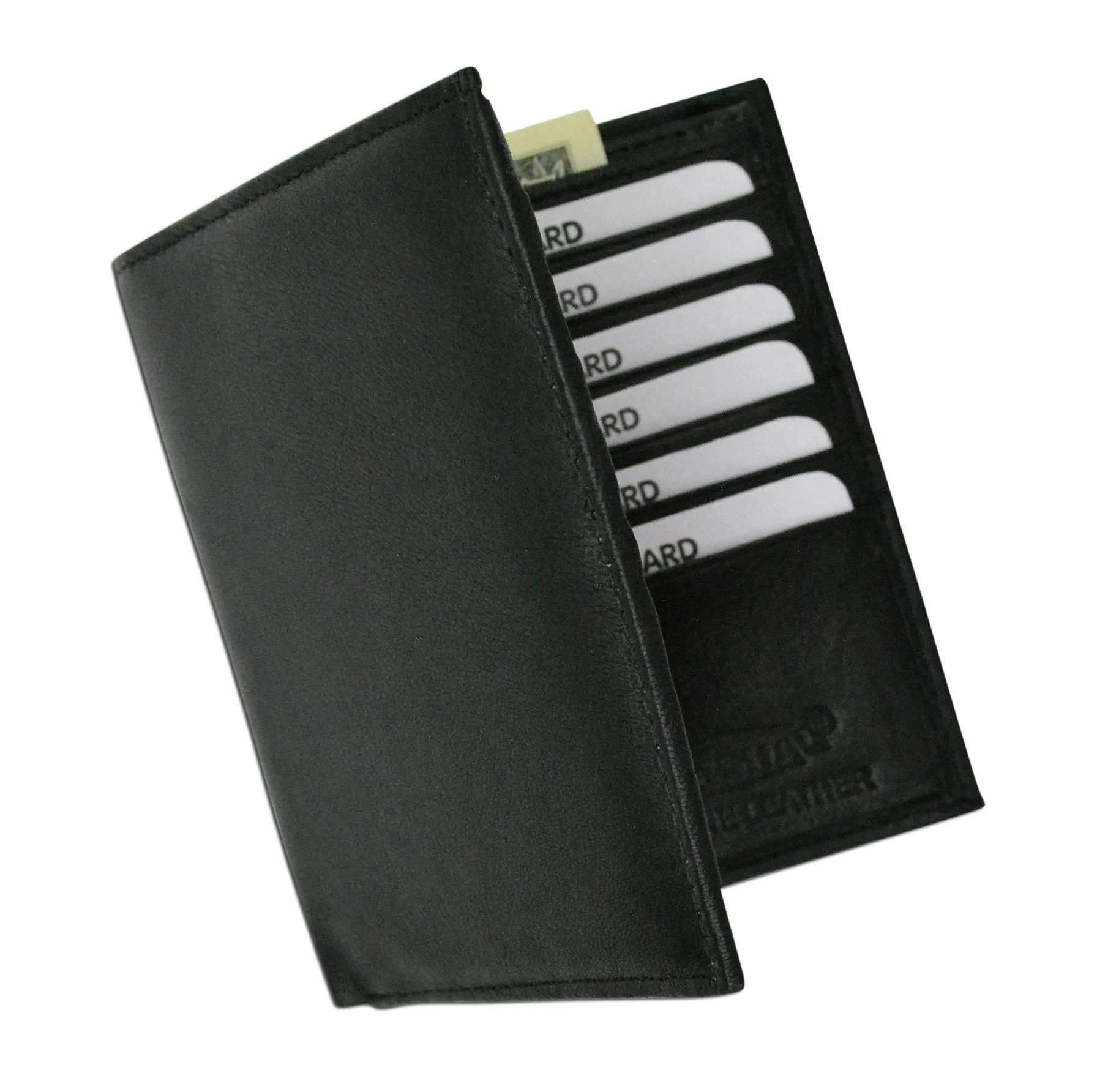 RFID Blocking Bifold Hipster Credit Card Wallet Cowhide Leather RFID 2502 CF