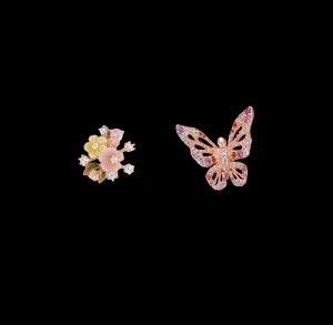 Rose Butterfly Bouquet Studs