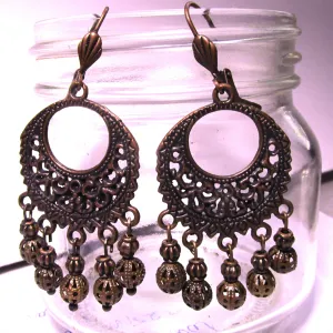 Round Copper Earrings