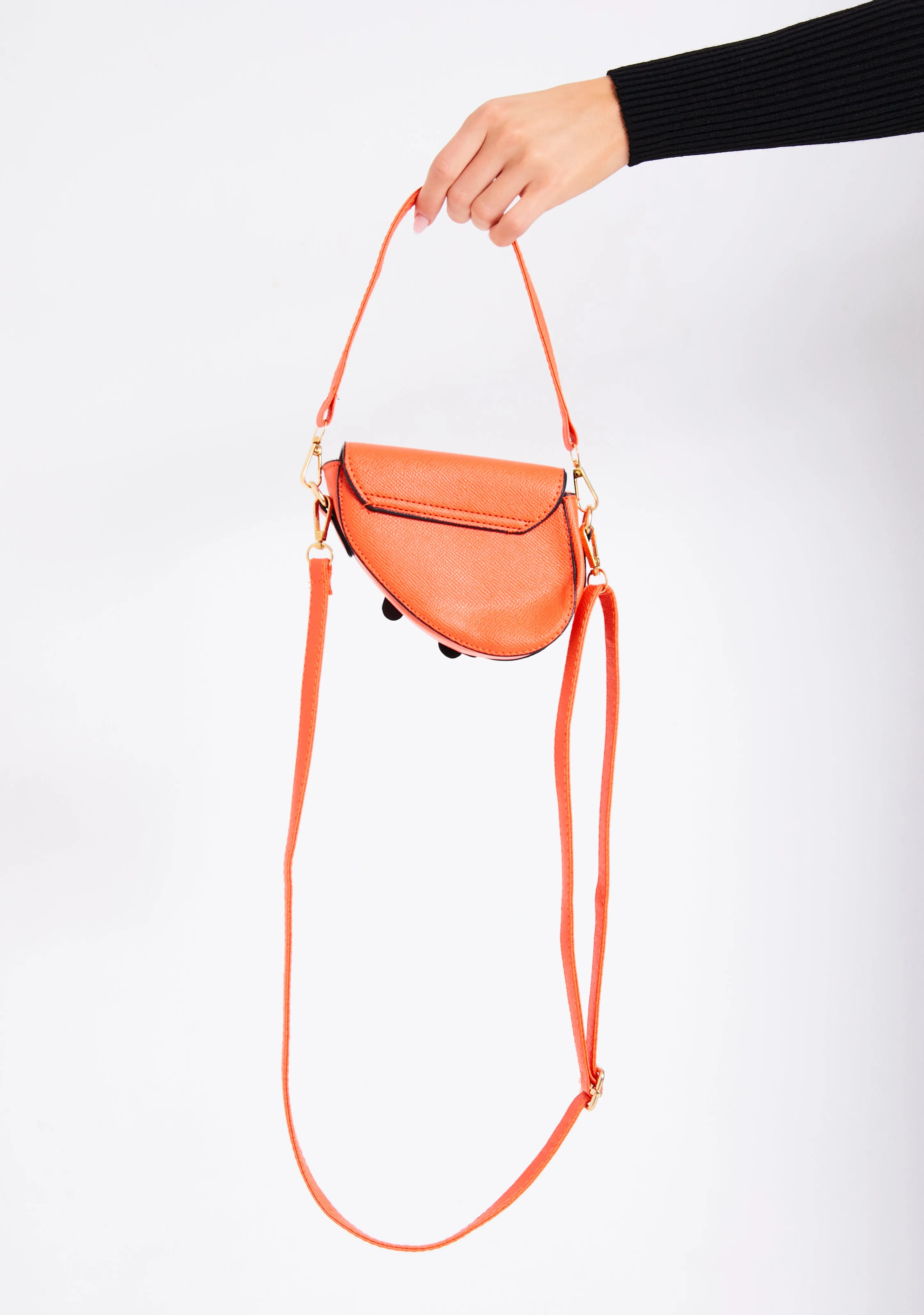 Sadie Orange Mini Saddle Bag