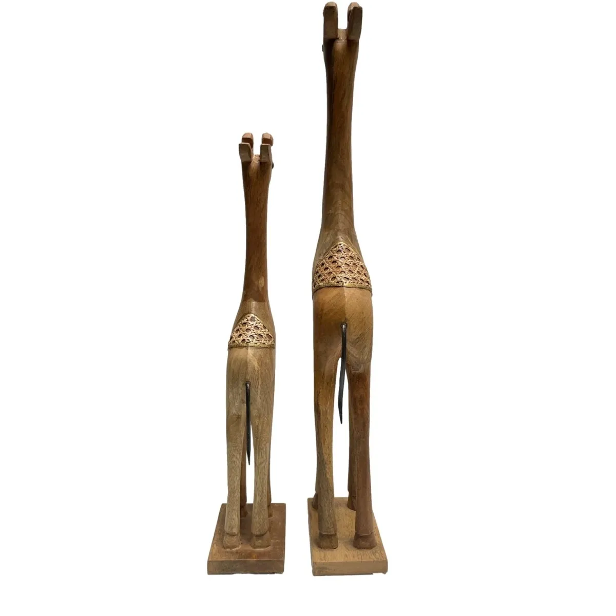Set of 2 Mango wood Giraffe