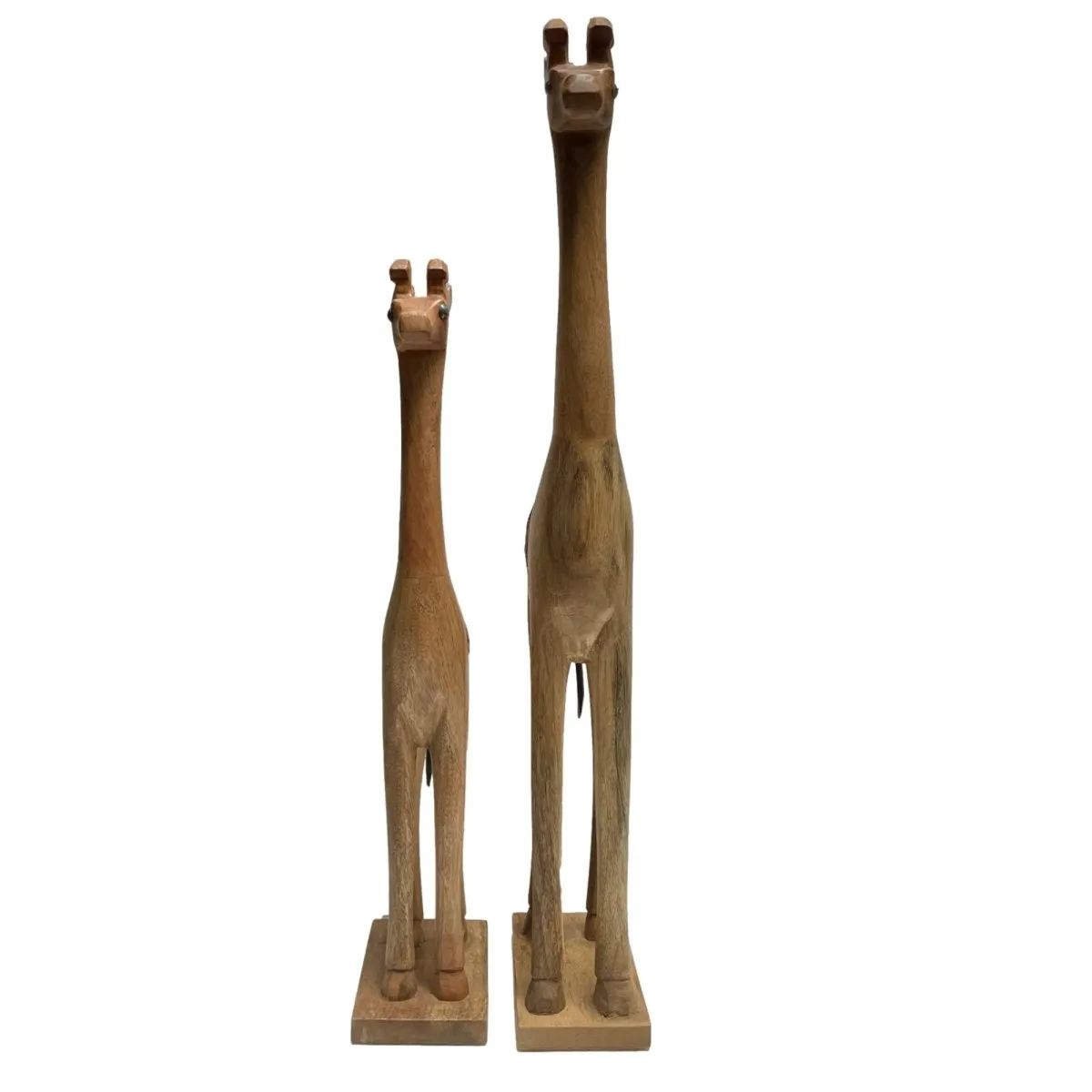 Set of 2 Mango wood Giraffe