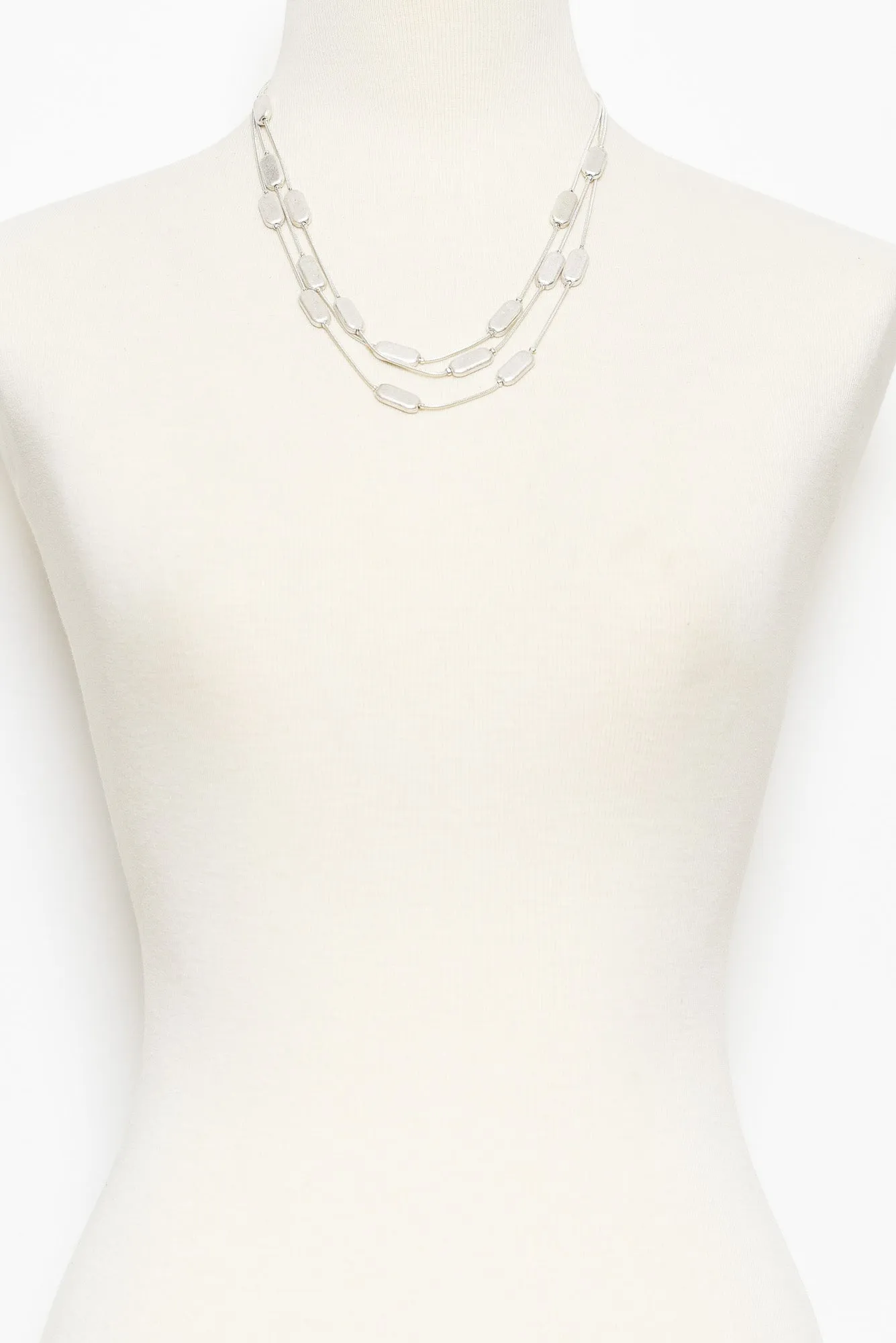 Shan Silver Beaded Necklace